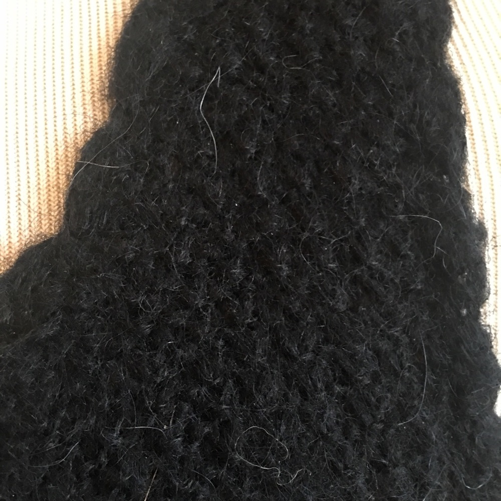 💜 Black knit long shirt/dress/swimsuit cover - Picture 3 of 7